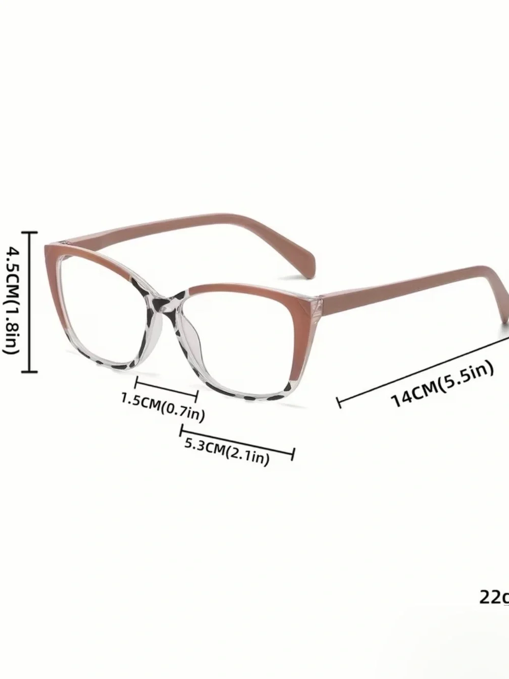New! Brown Tortoise Shell Gradient Two Toned Blue Light Blocking Unisex Glasses